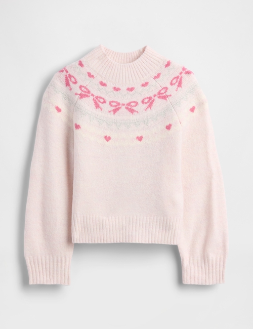 AIRY FAIRISLE MOCKNECK SWEATER