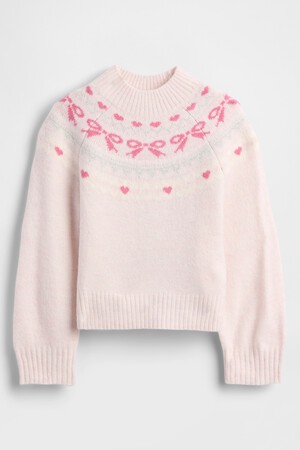 AIRY FAIRISLE MOCKNECK SWEATER