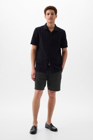8" Linen-Cotton Shorts