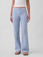 Low Rise Linen-Blend Flare Pants