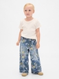 Baby & Toddler Floral Pull-On Baggy Jeans
