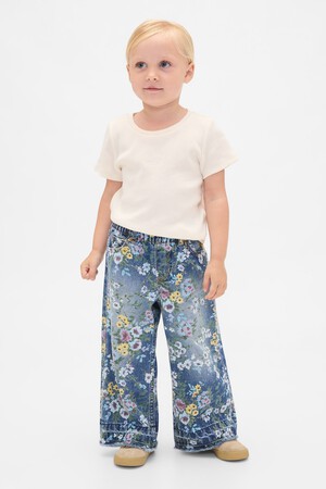 Baby & Toddler Floral Pull-On Baggy Jeans