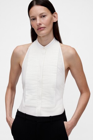 GAP STUDIO HALTER TUXEDO TOP