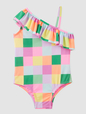 Toddler 100% Recycled Asymmetric Swim One-Piece