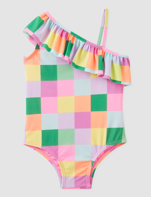 Toddler 100% Recycled Asymmetric Swim One-Piece
