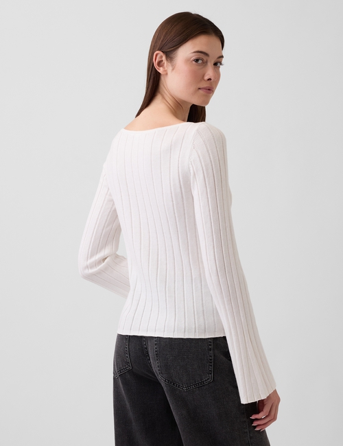 Ribbed Boatneck T-Shirt