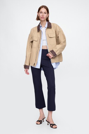 High Rise Ponte Crop Kick Pants