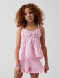 Kids Cotton Gauze Tiered Tank Top