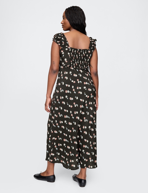Crepe Sweetheart Maxi Dress