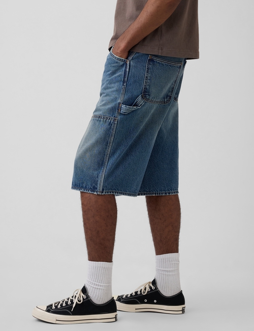 Extra Baggy Denim Carpenter Shorts