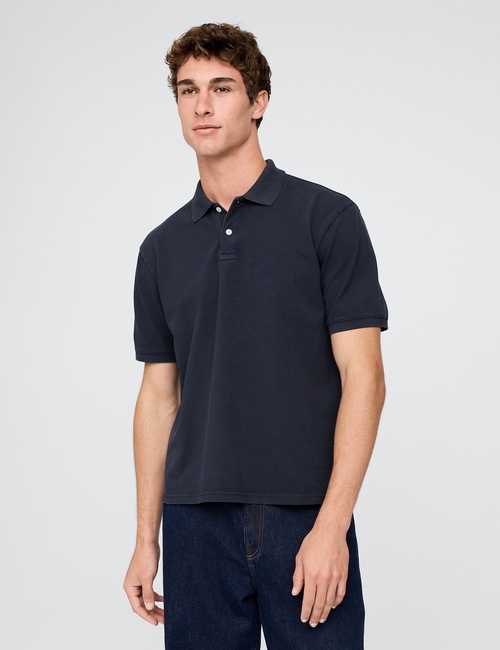 Relaxed Pique Polo Shirt