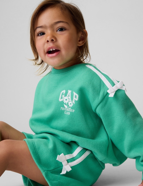 LS ATHLETIC FLC CREW X SHORT SET