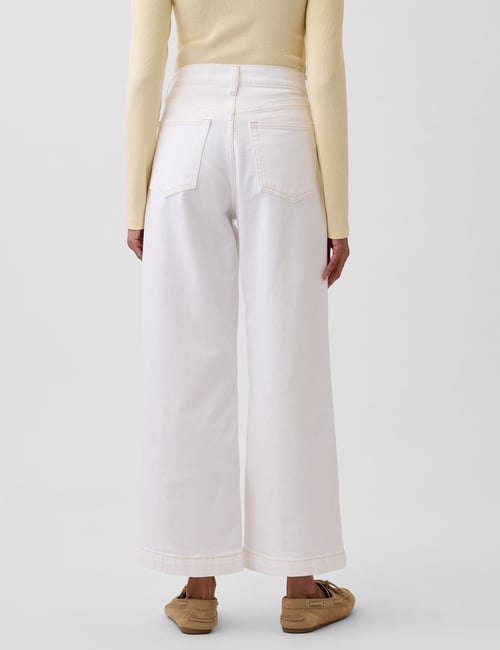 High Rise Stride Wide-Leg Ankle Jeans