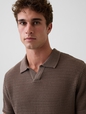 Mesh Polo Sweater