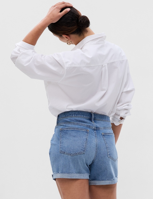 5" Mid Rise Denim Girlfriend Shorts
