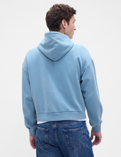 Heavyweight Oversized Logo Crop Hoodie