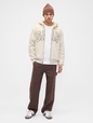 Relaxed Gap Logo Sherpa-Lined Zip Hoodie