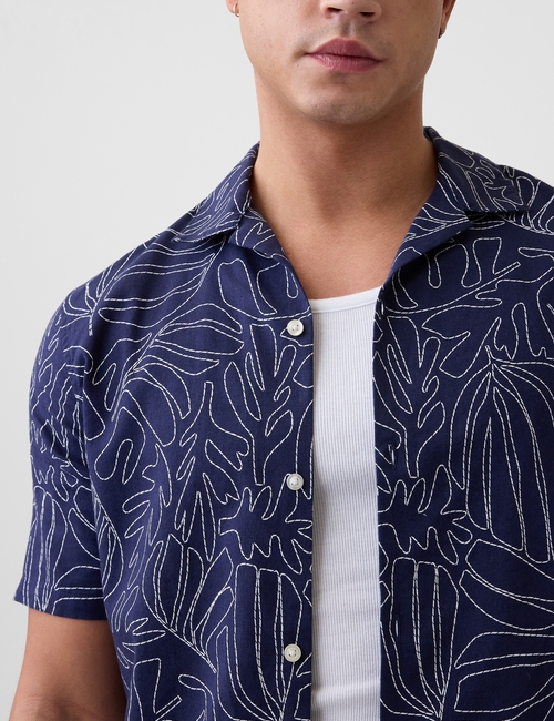 Linen-Blend Vacay Shirt in Standard Fit