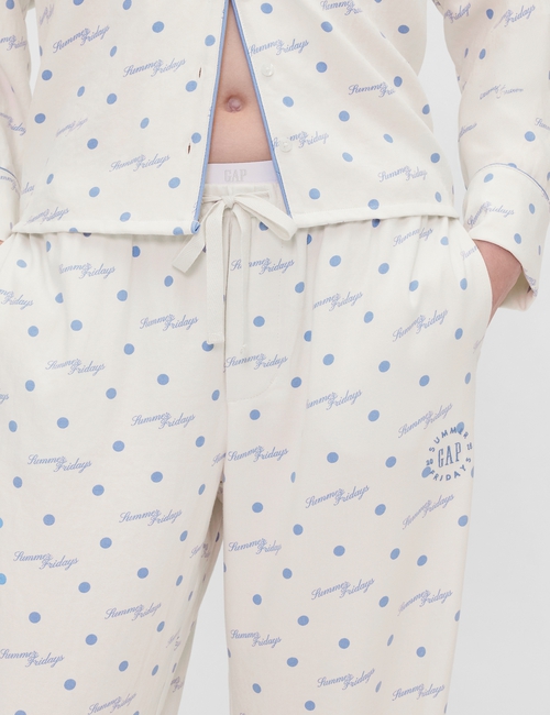 GAP X SUMMER FRIDAYS PRINTED FLANNEL PJ PANT SCRIP