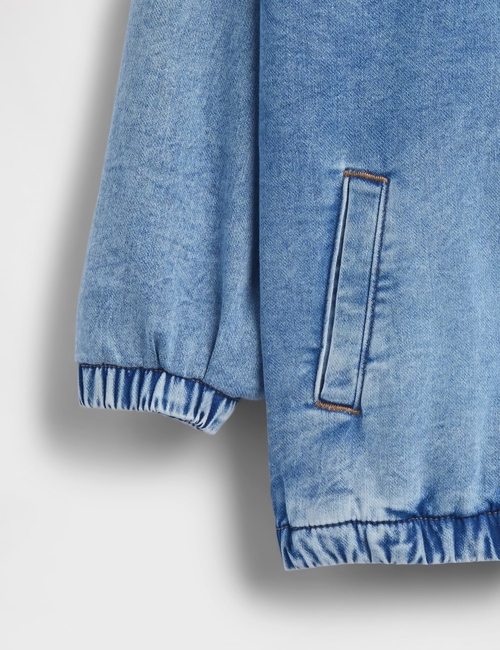Kids Denim Relaxed Hooded Jacket