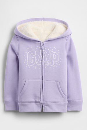 babyGap Logo Sherpa-Lined Hoodie