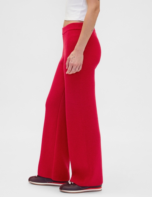 CashSoft Shaker-Stitch Sweater Pants