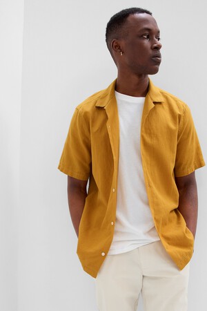 Linen-Blend Vacay Shirt in Standard Fit