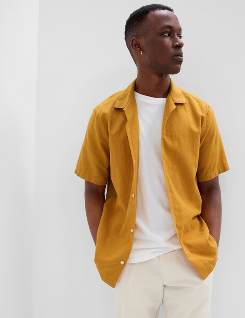 Linen-Blend Vacay Shirt in Standard Fit