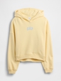 Relaxed Gap Mini-Logo Cropped Hoodie