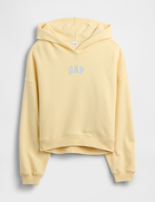 Relaxed Gap Mini-Logo Cropped Hoodie