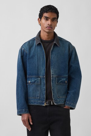RONNIE WORN BOXY WORKER ZIP UP