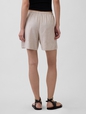 Linen-Blend Easy Shorts