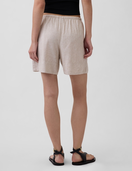 Linen-Blend Easy Shorts