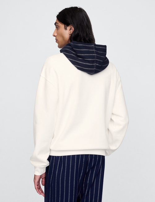 Vintage Soft Striped Logo Hoodie