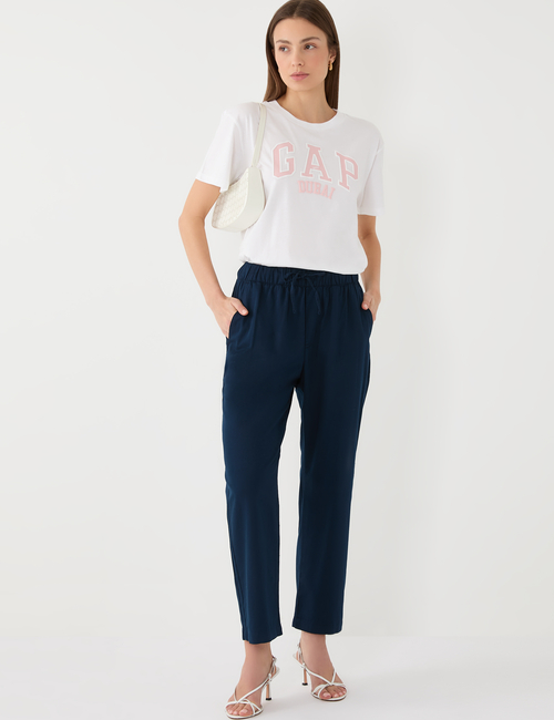 Mid Rise Easy Twill Pants