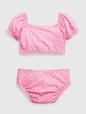 Toddler 100% Recycled Puff Sleeve Swim Two-Piece