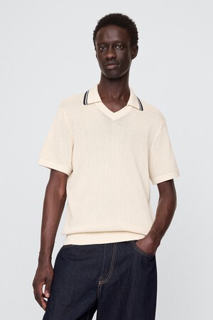 Johnny-Collar Sweater