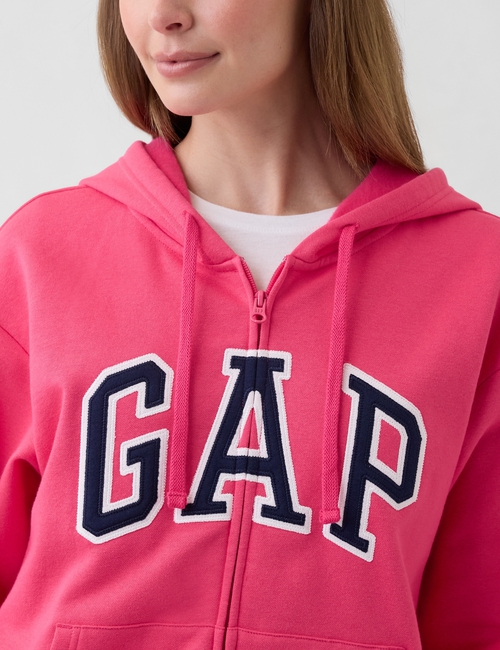Relaxed Gap Logo Zip Hoodie