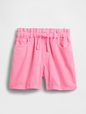 Kids High Rise Relaxed Pull-On Denim Shorts