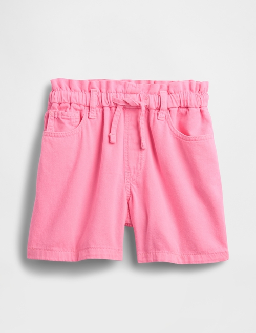 Kids High Rise Relaxed Pull-On Denim Shorts