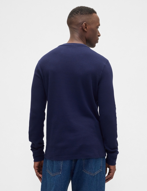 Waffle-Knit Crewneck T-Shirt