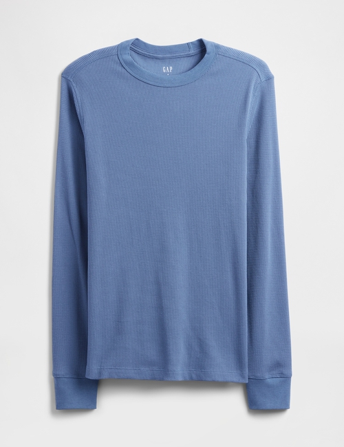 Waffle-Knit Crewneck T-Shirt