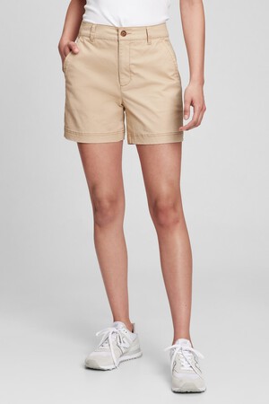 5" High Rise Girlfriend Khaki Shorts