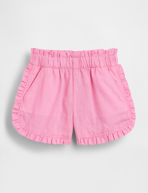 Baby & Toddler Linen-Cotton Ruffle Dolphin Shorts