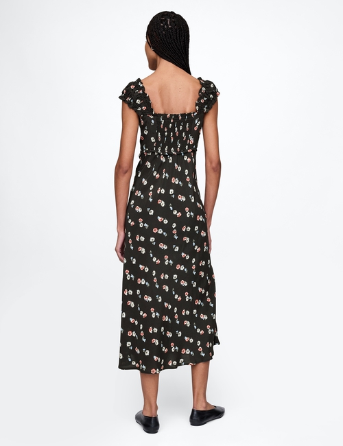 Crepe Sweetheart Maxi Dress