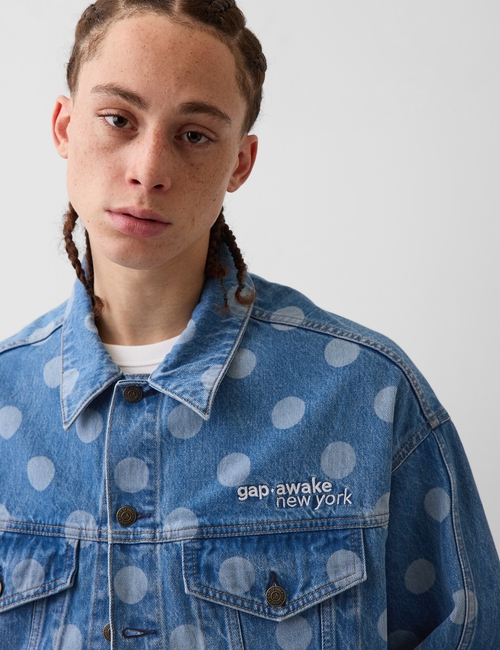 Gap × Awake NY Oversized Dotted Icon Denim Jacket