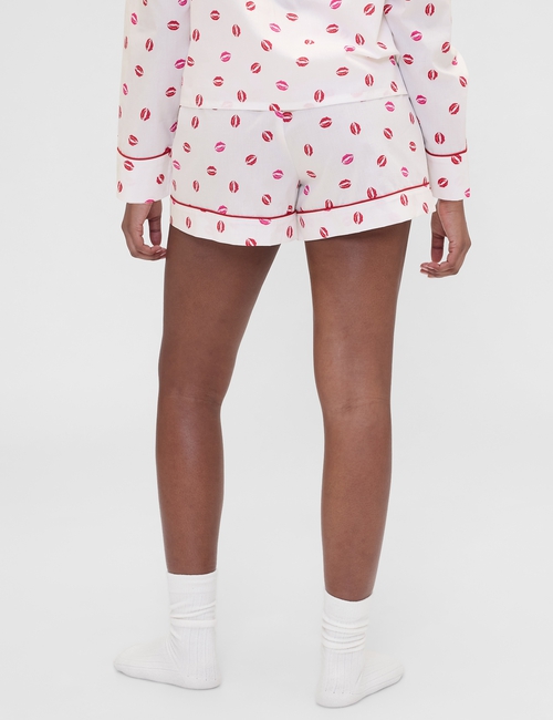 GAP X SUMMER FRIDAYS PRINTED POPLIN PJ SHORT LIPS