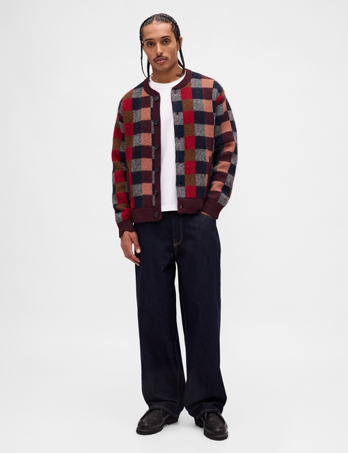 JPN IE MOHAIR JACQUARD RELAXED BF CREW CARDIGAN 00