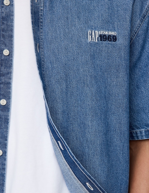 Logo Denim Big Shirt