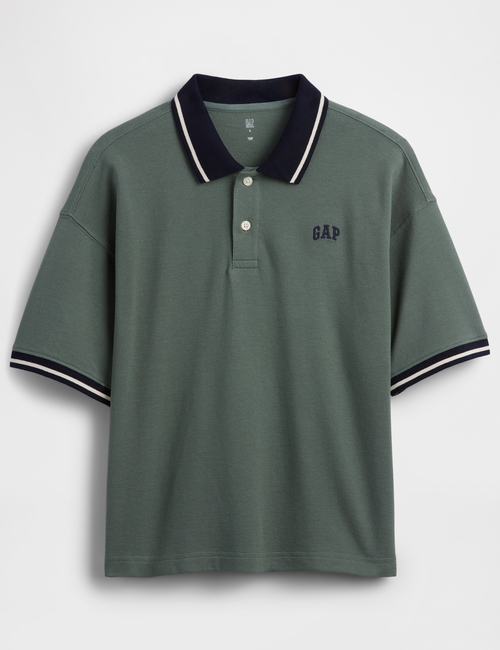 Kids Oversized Gap Logo Pique Polo Shirt